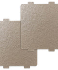 Waveguide Cover for Microwave Oven Replacement 5304464061 Mica Plate Sheets Two Pack shown flat against white background