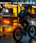 4000W Dual Motor E Bike With 52V 1040Wh Battery, Built For Tough Trails, Blazing To 38 MPH And Pushing 105 Mile Range, LED headlights