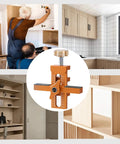 Cabinet Door Mounting Jig With Adjustable Positioner Aluminum Alloy used for DIY cabinet door installation in kitchens and wardrobes.
