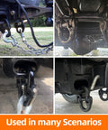 Half Inch Hammerlock Coupling Link With Two RPins Safety Chain Connector installed on various vehicles, showing versatility and ease of use.