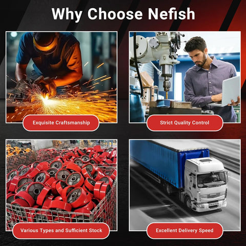 Composite image showcasing exquisite craftsmanship, strict quality control, various stock types, and excellent delivery speed.