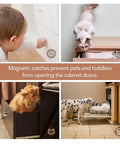 Heavy Duty 4 Pack Cabinet Magnets With 60 Lbs Concealed Magnetic Door Catch Strong Stainless Steel Latch. Prevents pets and toddlers from opening cabinets.