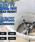 Person using Cordless Stick Water Transfer Pump 720 GPH With Three Quarter Inch Outlet 2x4000mAh 21V Batteries in a water well
