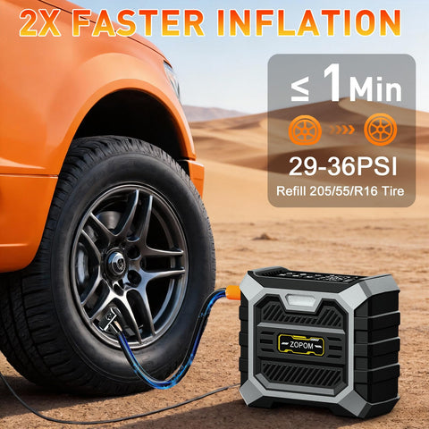 Portable Tire Inflator Air Compressor 12V DC With Auto Shut Off And Digital Pressure Gauge 100 PSI Corded Pump For Cars inflating tire