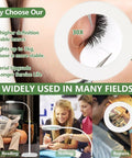 10X And 30X Floor Magnifier With Light For Close Work Pro Grade Standing Magnifying Lamp in use for various tasks including reading and repairs.