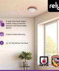 5600 Smoke And Carbon Monoxide Alarm With Hardwired Power And Battery Backup, Voice Alerts, Interconnect, ceiling mounted