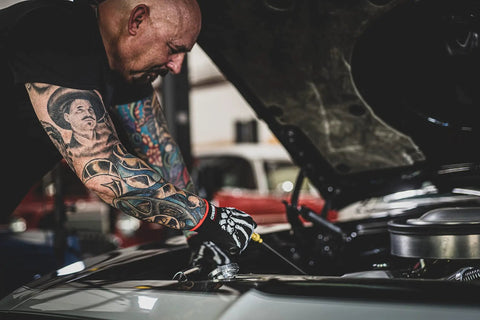 Bone Series Foam Nitrile Mechanic Gloves With Grip For Auto Shop Jobs And Everyday Tough Work Durable Yet Flexible Hand Protection