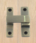 Heavy Duty 90 And 180 Degree Flip Latch Lock For Sliding Barn Doors Gates Fences Sheds Cabinets, antique bronze finish lock installed