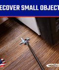 Telescoping Magnetic Pick Up Tool With Strong Retrieval Magnet And Scribe Tip used for retrieving screws under furniture.