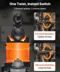 One Inch Pneumatic Impact Wrench Dishing Out 1800 Ft Lbs Of Raw Breakaway Torque With Six Inch Extended Anvil and featherweight frame showing speed control features.