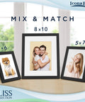 Sleek Black 5x7 Picture Frame For Desk Or Wall Mount Modern Engineered Wood Frame From The Bliss Collection Crazy Good Value