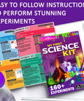 Science Kit For Kids Aged 5 To 12, Hands On STEM Toys And Chemistry Set With Cool Volcano Projects box and instruction sheets