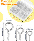 600 Pcs Small Eye Pins For Jewelry Making And DIY Crafts Gold And Silver 3 Sizes box with silver pins and size dimensions