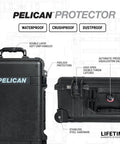 1650 Hard Case With Customizable Pick N Pluck Foam, Waterproof And Bombproof Gear Storage, features labeled