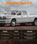 Track Bar Bracket for Dodge Ram 2500 3500 4x4 2003-2008 With 2.5 to 6 Inch Lift Panhard Bar Drop Relocation Kit to Improve Steering, Driveline Geometry, Stability and Handling on lifted trucks. Compatibility chart for Dodge Ram 2500 and 3500 4WD 4x4 2003-2008