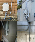 Hardcore Eighty Foot Half Inch Npt Pvc Liquid Tight Conduit Kit With Ul Certified Straight Fittings shown in various outdoor electrical installations.