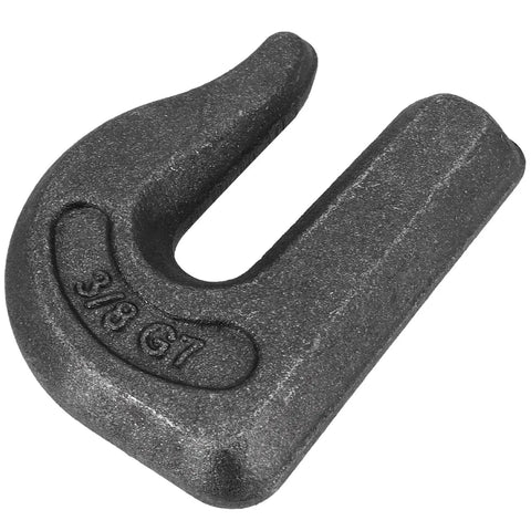 Eight Pack Three Eighths Inch Weld On Grab Chain Hook, 6600 Lbs Capacity Grade 70 U Type Weldable Tow Hook, heavy-duty structure.