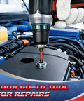 Security Torx Bit Set For Impact Driver, 29 PCs, T5 To TT40, S2 Steel, in use on a car engine for automotive repair