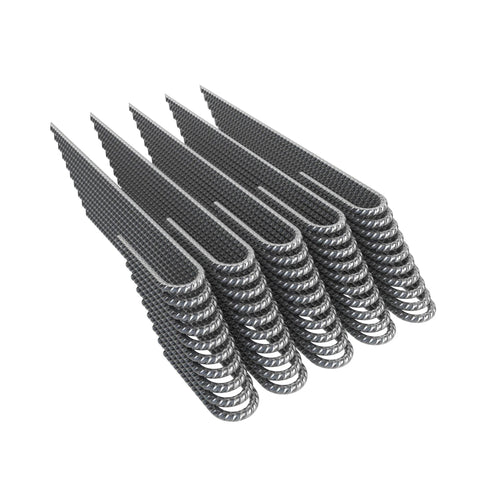 J Hook Rebar Stakes Set Of 10 Extra Heavy Duty One Quarter Inch Coated Steel Ground Anchors With Chisel Point End 12 Inches Long