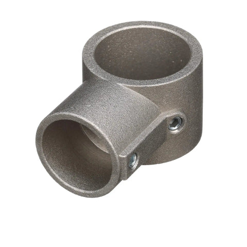Heavy Duty Brushed Aluminum End Cross Brace Fitting Locks Down 1-1/2 Inch Legs And Nails 1-1/4 Inch Cross Braces for table stability