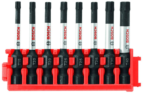 8-Piece 2 Inch Torx Impact Bit Set With Clip For Custom Case System, Beefy Power Bits For High Torque, Tilt In Tilt Out Case Access