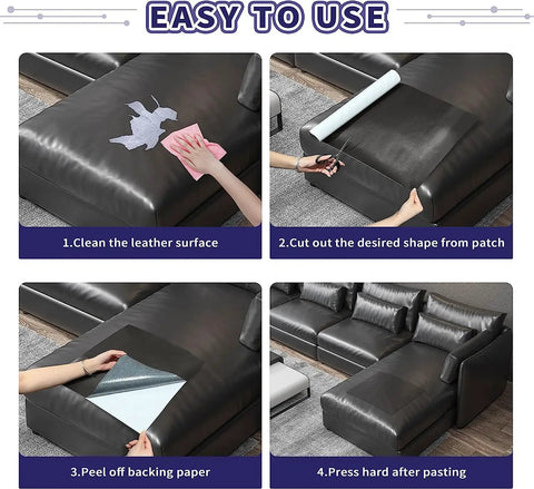 Self Adhesive Leather Repair Patch Tape Kit For Furniture Couch Sofa And Car Seats Straight Up Fixes Tears In A Snap With No Sweat Installation Total Game Changer And Vinyl Sheets 30 By 16 Inches installation steps on leather couch