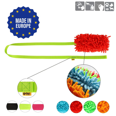 Long Handle Tug Toy For Dogs With Microfiber Plush Bite Training Tool For Serious Chewers Interactive Tugging Agility And Sports Play