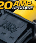 20 Amp Upgrade Mower Blade Clutch PTO Switch Replacement for Zero Turn Mowers Heavy Duty Beefed Up 100000 Cycle Design Delivers Longer Lifespan Than Standard 5A 10A Units Compatible With Wide Range Of Mower Models And DX Style Decks. black and yellow 20A PTO switch