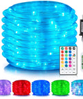 66ft 200 LED Rope Lights Outdoor Waterproof With Remote Control, showing multi-color options and remote features