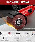 Beefy 1400W Burnishing Polishing Machine 110V with accessories including polishing wheel, handle, and brushes