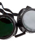 Goggles For Oxygen Acetylene Gas Welding And Plasma Cutting With Two 50mm Round Lenses, Economy Eye Cup Shade Five, UV Protection