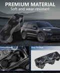 Ford Explorer Cup Holder Inserts Non Slip Silicone Center Console Protector Organizer To Prevent Spills And Scratches No Mess For 2020 2024 Interior Accessories shown with car background and material detail