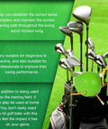 Connector Golf Training Aid for Swing Mastery and Posture Correction in a golf bag on a green field.