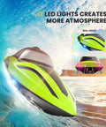 14-Inch High Speed RC Boat For Pools And Lakes Delivers Over 20 MPH Action, Auto Self Righting, with LED Night Lights