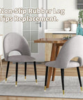 Built Tough White One Inch Round Chair Leg Caps Soft Rubber Floor Savers Anti Slip Furniture Pads on stylish chairs.