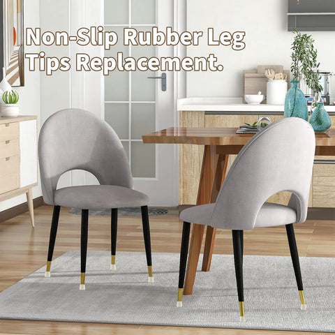 Built Tough White One Inch Round Chair Leg Caps Soft Rubber Floor Savers Anti Slip Furniture Pads on stylish chairs.