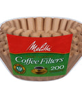 Unbleached Natural Brown Coffee Filters For 8 To 12 Cup Basket Style Drip Coffee Makers, Electric Drip For Your Coffee Game, 200 Count