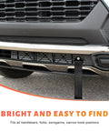 Beast Grade Heavy Duty Racing Tow Strap With Jdm Style Trailer Hook mounted on bumper, solid black nylon for secure vehicle recovery.