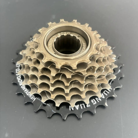 Seven Speed Bike Freewheel Screw On 14 To 28T Rotary Sprocket for Bicycle fits standard 34mm thread, durable steel