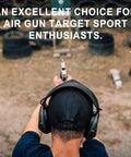 Person aiming pistol at target using 8 Gram And 12 Gram CO2 Cartridges For Paintball And Airsoft Pro Grade High Pressure CO2 Powerlets