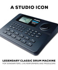 Studio Grade Standalone Drum Machine With 233 Onboard Sounds, Built In Digital Effects, Dynamic Articulation, And Seamless MIDI Connectivity for songwriters, beat makers, and live gigs.