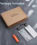 Package includes Five Pack 3 Inch Curved Oil Rubbed Bronze Cabinet Handles, screws, and instructions for installation.