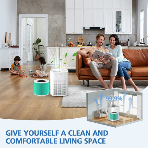 Air Purifier Filter Replacement For CHIVALZ Morento Loytio Honeyuan AYAFATO IOIOW HY1800 living room use, family setting