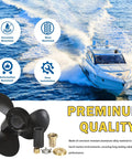 Upgrade Aluminum Outboard Boat Propeller For Mercury Mercruiser Alpha One Bravo, 135-300HP, 14.25 Dia X 21 Pitch, boat in water