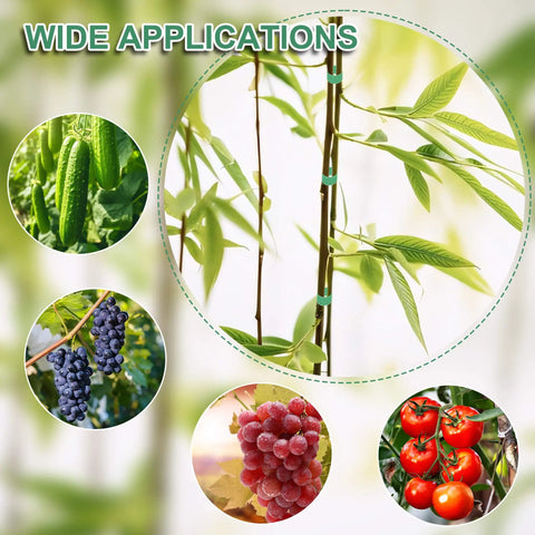 Reusable Green Plant Tape For Climbing Plants, 6 Rolls, 196 Ft Total, Adjustable Soft Garden Ties, eco-friendly use
