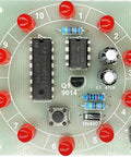 Soldering Practice Kit For Beginners Get Hands On DIY Electronics Training Board With Projects Starter Friendly Soldering Practice Set To Build Confidence Skills And Real World Prototyping - Top view of LED circuit board with components.