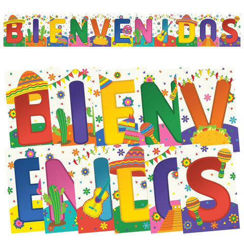 Bienvenidos Welcome Poster Set For Spanish Classrooms 11 Learning Posters 12 By 18 Inches Made In USA Satin Paper