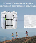 Go-To 5L Hydration Vest for Running and Cycling with Dual 500ml Soft Flasks, lightweight mesh fabric detail shown