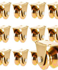 2 Inch V Groove Wheel Heavy Duty Caster Wheel With V Shaped Steel Sliding Gate Roller Bracket, 12 pack, side view