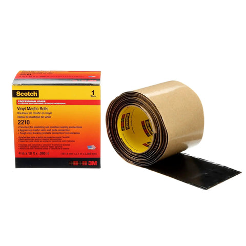 Vinyl Mastic Electrical Tape 2210 4 Inch By 10 Foot Black Self Fusing Rubber Insulation Tape That Seals Up Moisture And Weatherproofs Like A Boss For Indoor Outdoor Use UV Resistant Temperature Range 32F To 100F